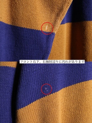 mustard × purple good coloring cotton knit