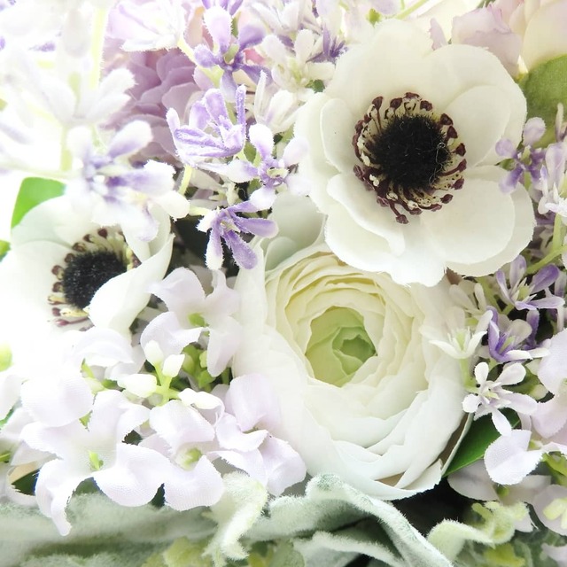 ライラックとアネモネのふわふわブーケ Garden Flower Bouquet