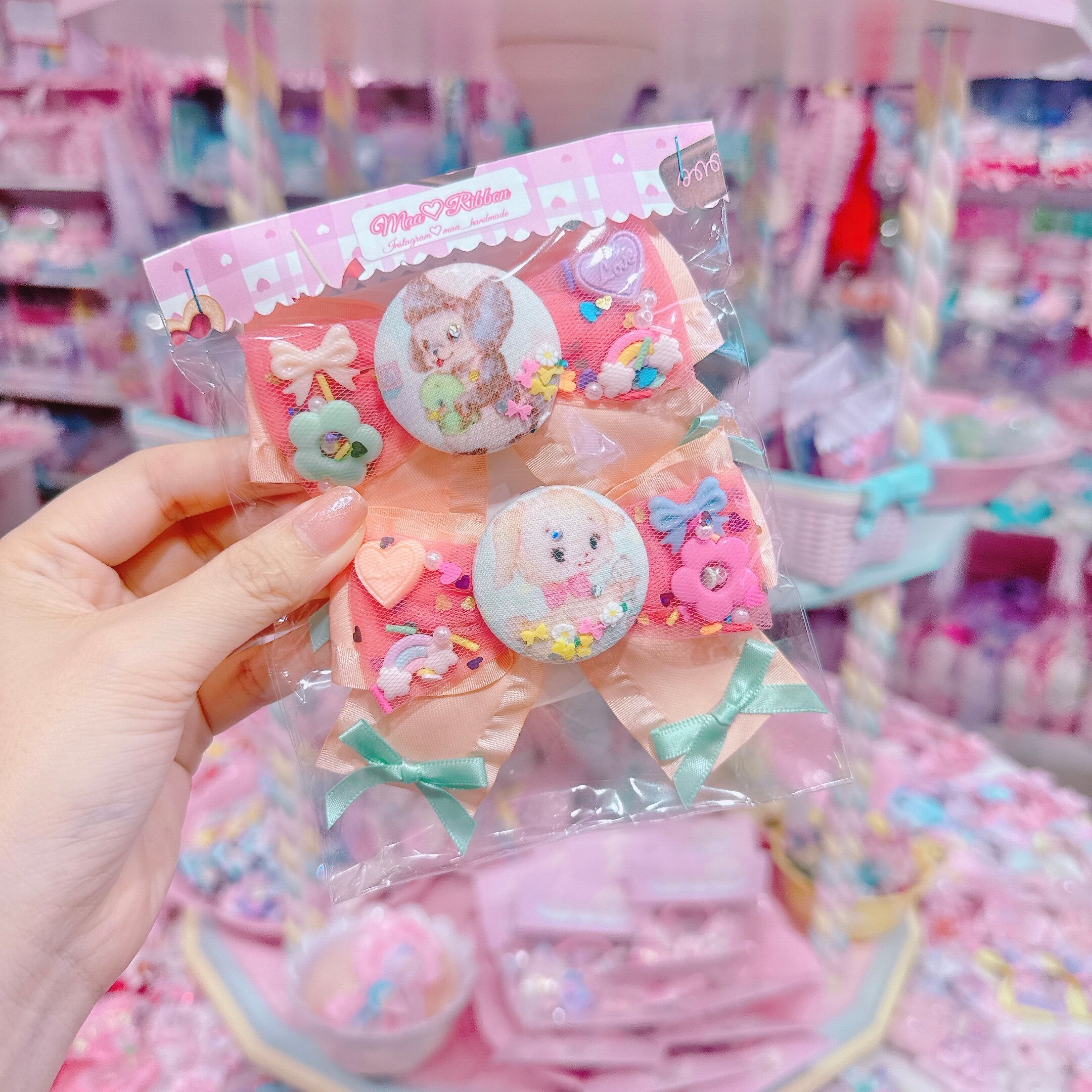 【R14】58-9くるみツインヘアクリップ