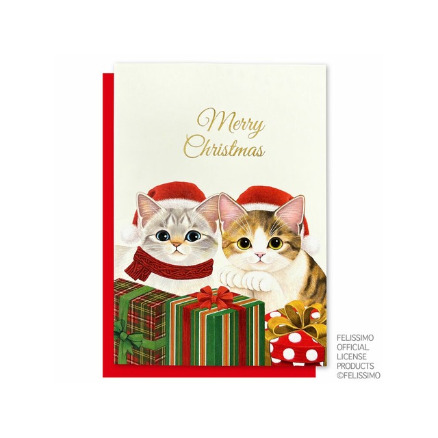 猫グリーティングカード(フェリシモ猫部立体クリスマスカード)プレゼント