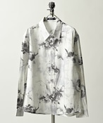 VOLUNTAS Floral print regular collar shirt (WHT) RS427003