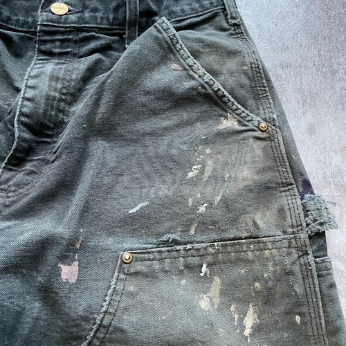 00s ブラック ダブルニー Carhartt B01 BLK 32×34 詳細写真15