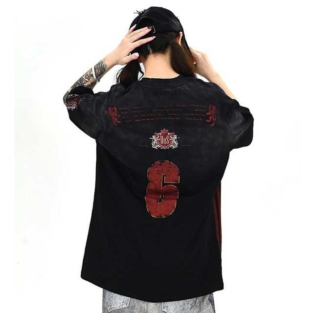 スモークナンバリングストリートオーバーTシャツ 2col   R01719