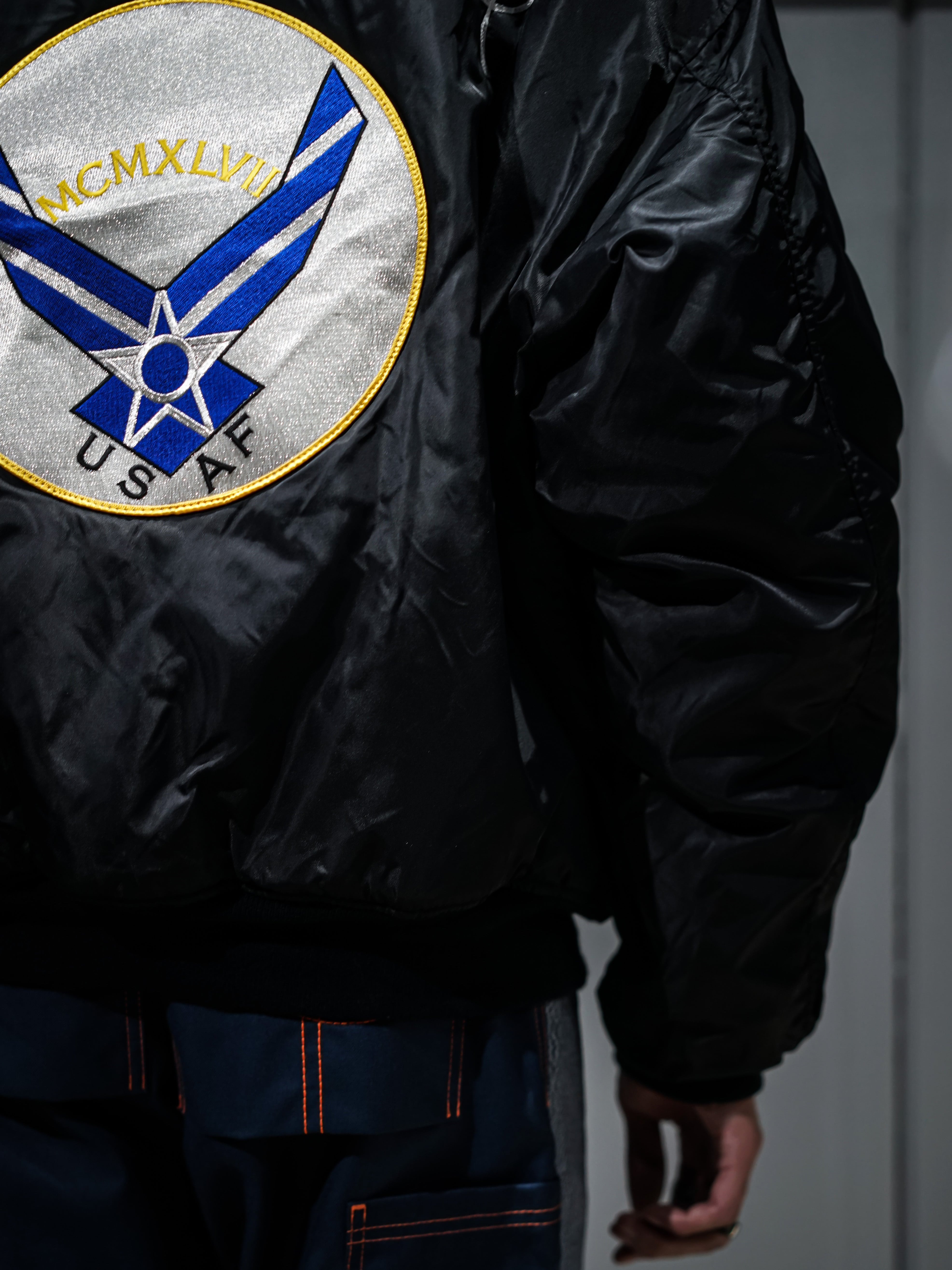 add (C) vintage】U.S. Air Force MA-1 Shaped Flight Jacket | Caka