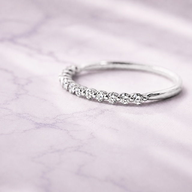 【DEW】 Diamond Half Eternity Ring