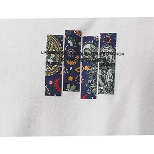 Paisley panel back print tee 1397