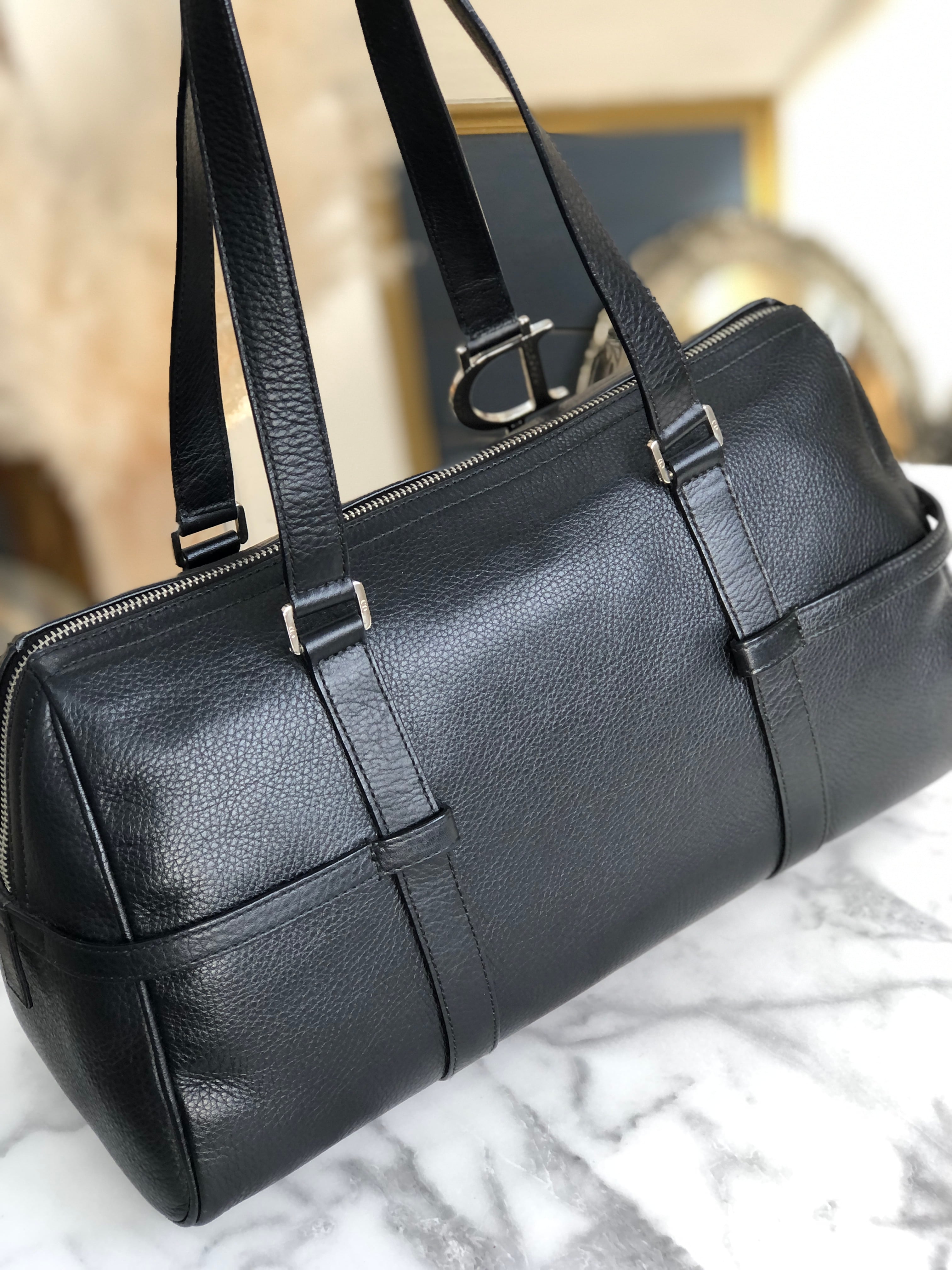 Christian Dior ボストンバッグ レザー ブラック Christian Dior（クリスチャン・ディオール） トロッター ボストン