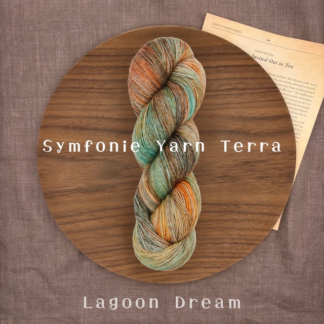 Symfonie Yarn 「Terra」- Lagoon Dream- 手染めソックヤーン 中細 100g 400m 靴下編み 毛糸 ニットプロ