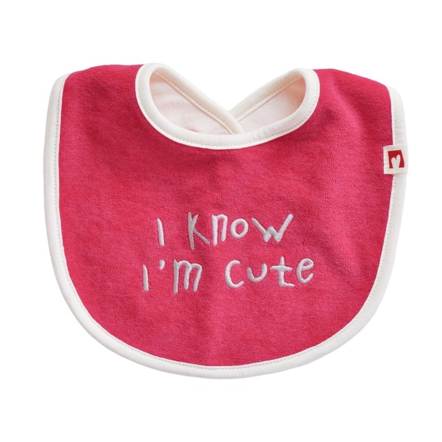 mwahmwah / Lettering Bib / Omija pink