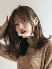 【レディース】セミロングストレート