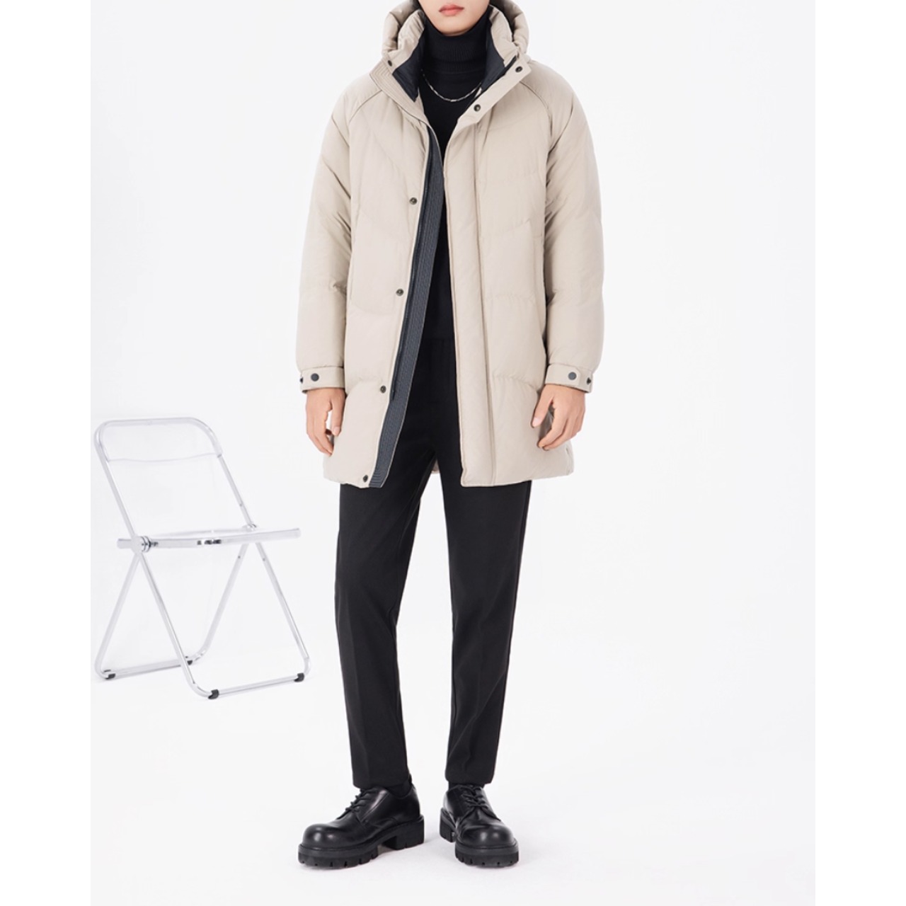 フード付き ロングダウンジャケット af0430