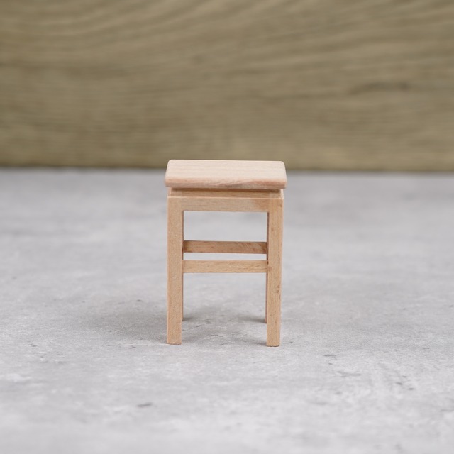 020-30058　ミニチュア家具　table&chair　スツール　レクタングル　ハイタイプ