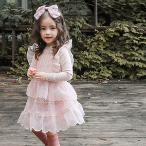 秋花びらフリルパフスカート