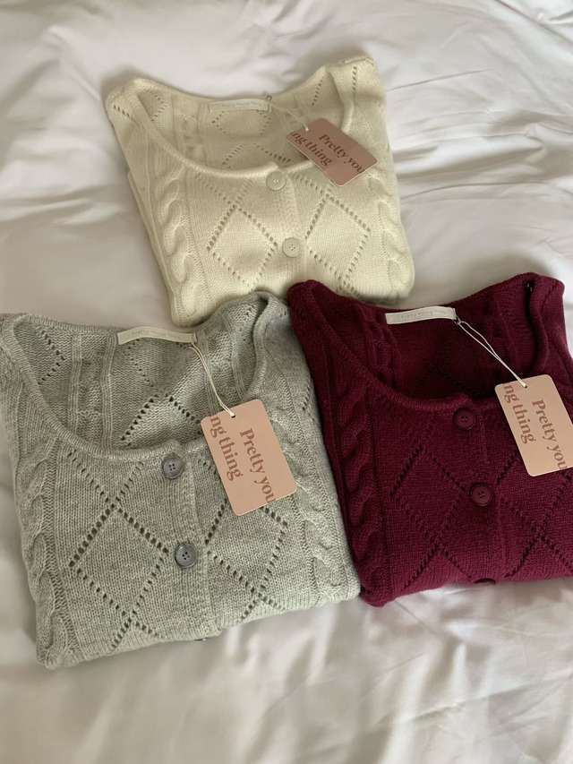 (予約) pretty young thing / Things quail cardigan 3color