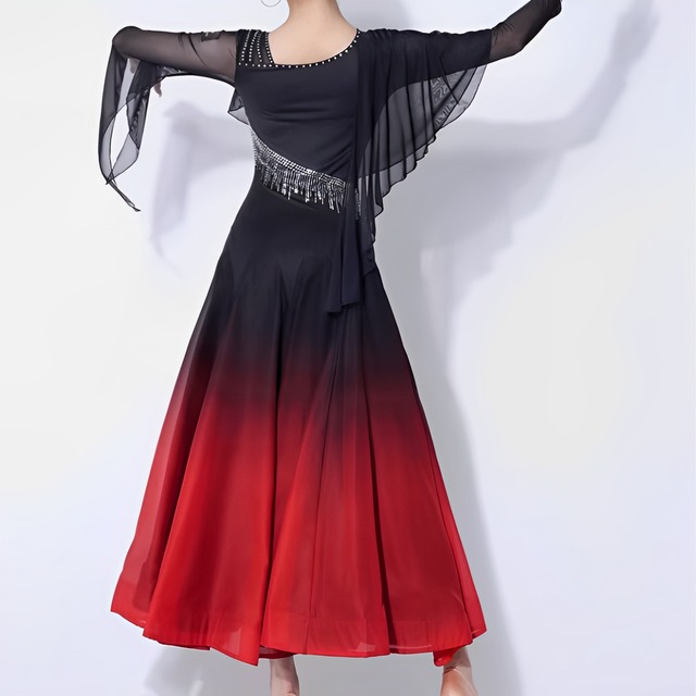 フローティング　シアースリーブ　グラデーションドレススカート　　ds0278