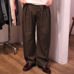 【Audience】LANATEC® TECH CHAMBRAY SHARKSKIN ONE TACK CURVED EASY PANTS