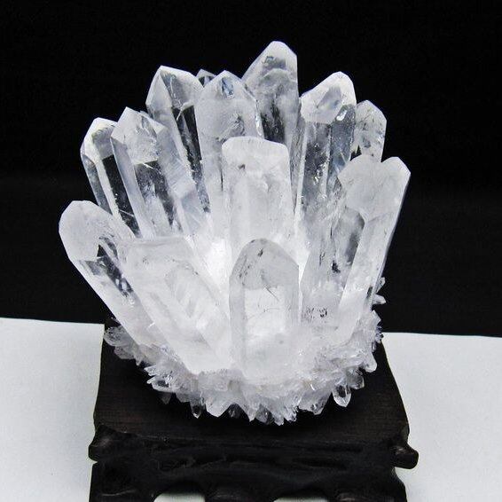 水晶 クラスター 水晶 原石 台座付属 一点物 おまかせ便 182-8623