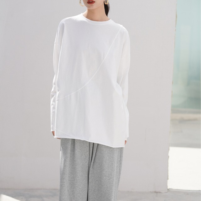 round neck design top　L0023