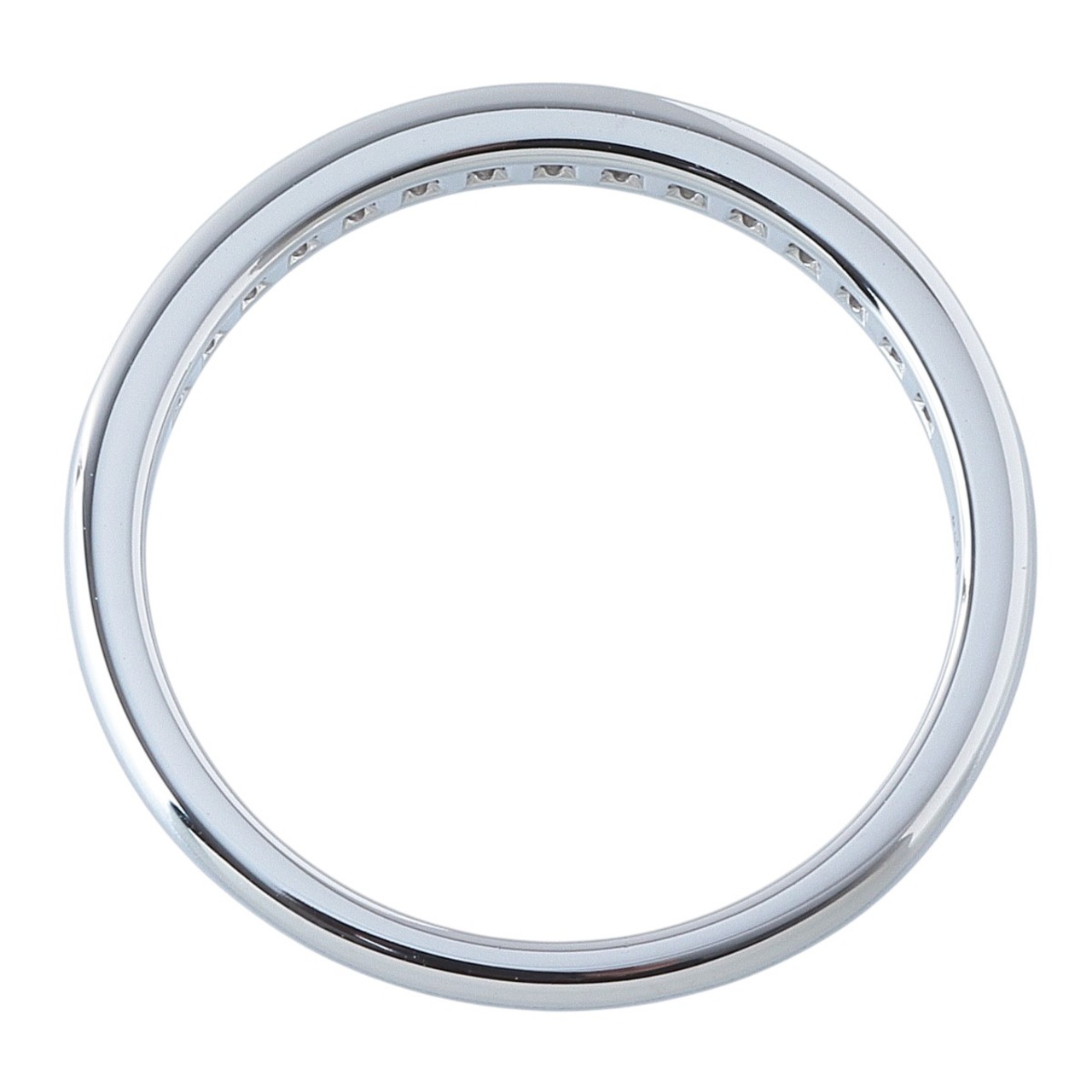 ティファニー チャネル ハーフエタニティ ダイヤ リング 9号 幅2.2mm  