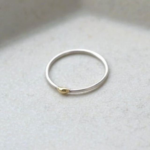 nibi (ニビ)  tsunagu ring リング 1.0mm (SV/K18) A-001