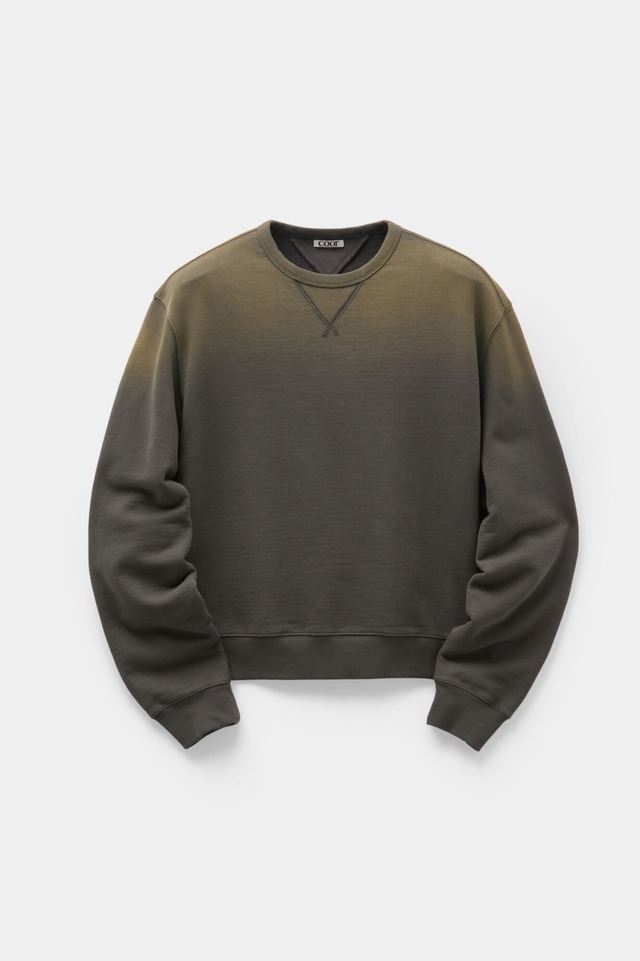 [COOR] Paneled Crew Neck Sweatshirt (Grayish Khaki) 正規品 韓国ブランド 韓国通販 韓国代行 韓国ファッション クール クーア クアー 日本 店舗