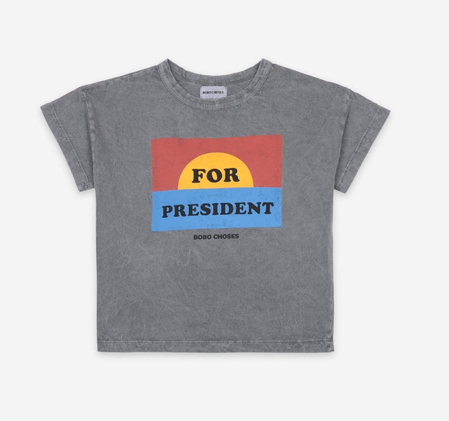 SALE!!【Bobo Choses】ボボショーズ　For President Short Sleeve T-Shirt 海外子供服 Tシャツ