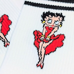 ♧【 crew socks / クルーソックス 】Betty Boop（ ベティちゃん ）靴下 / ソックス〚アメリカン雑貨 アメトイ〛