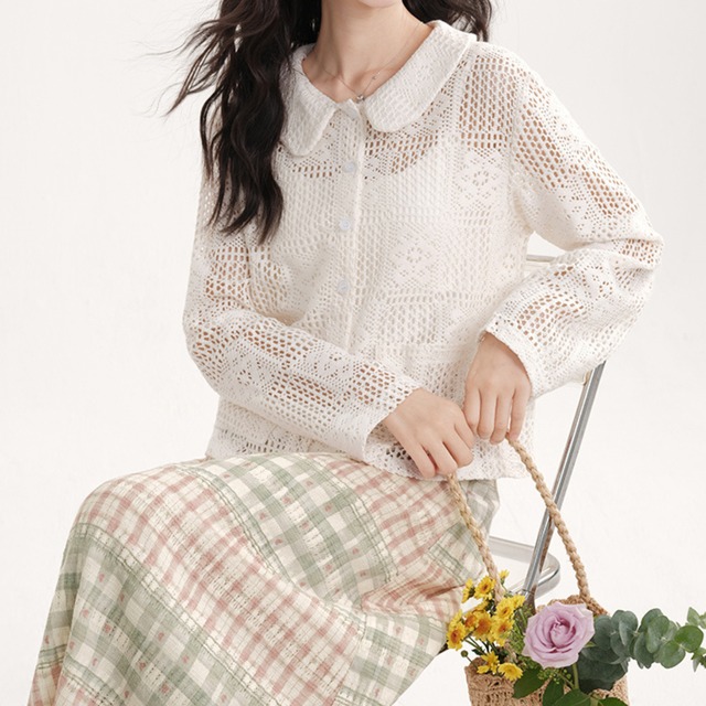 Lace Garden Knit Blouse　R0146