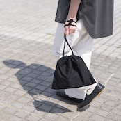 Flat Gather Bag ブラック