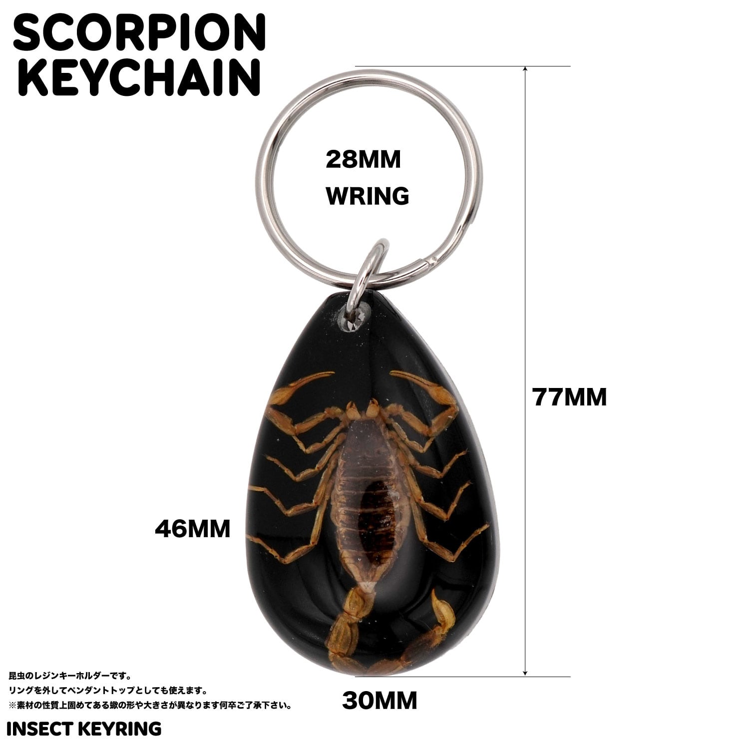 USA ARIZONA SCORPION DROP KEYCHAIN 蠍 サソリ スコーピオン お守り