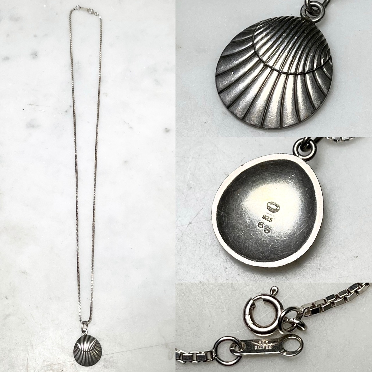 GEORG JENSEN silver pendant necklace " 66 "