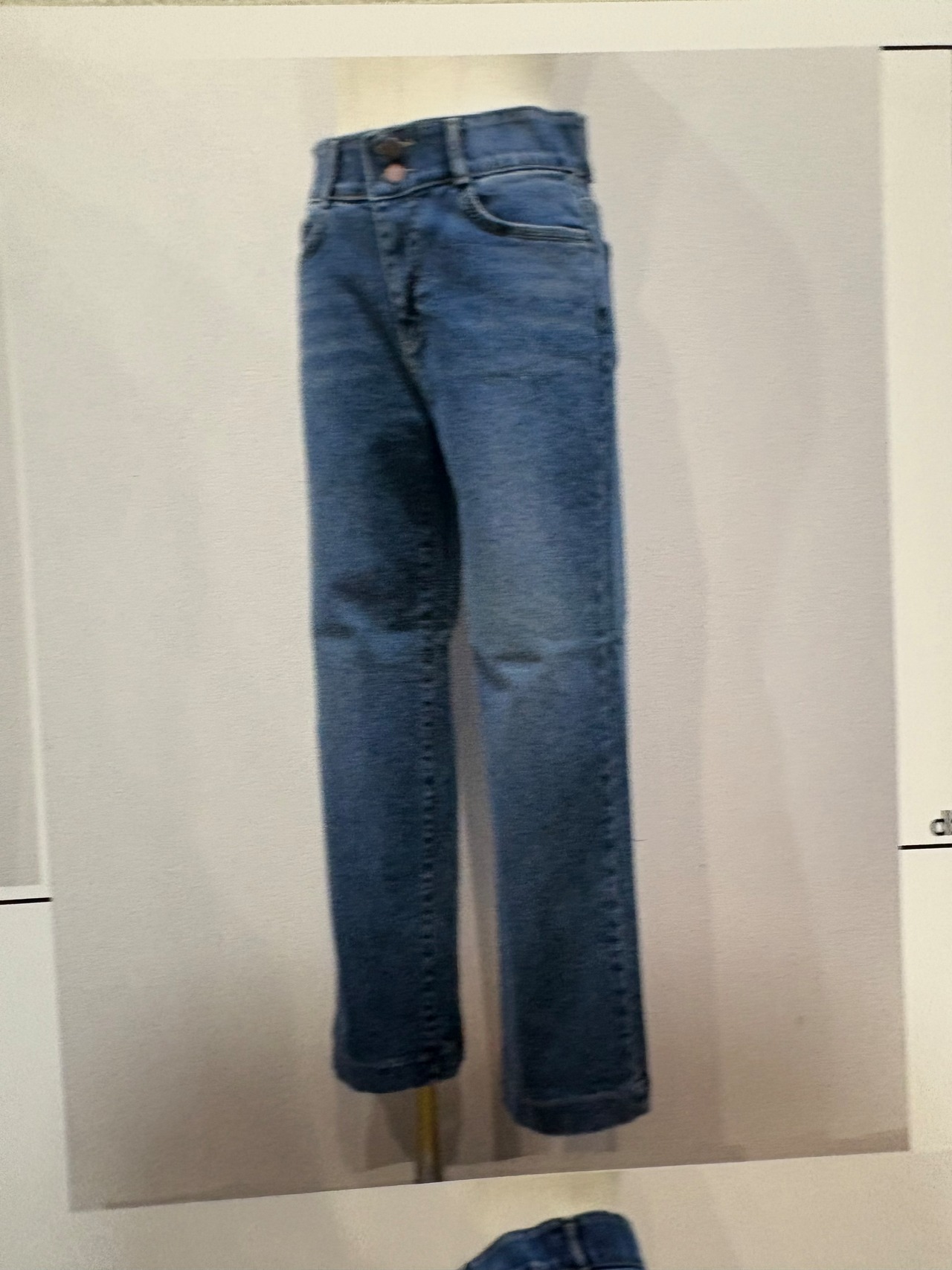 ハイウエスト裏起毛デニム　25460