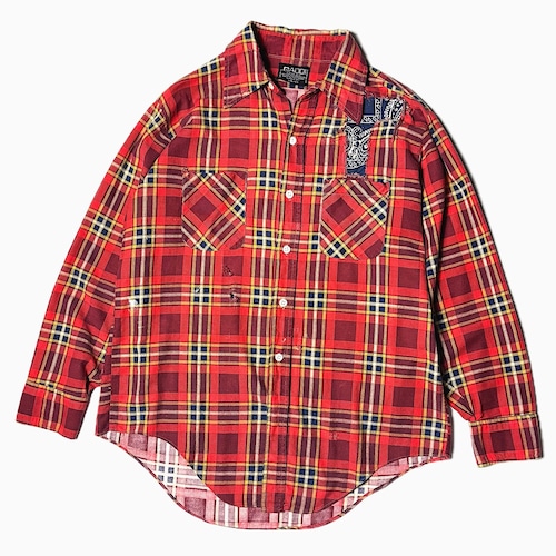 Vintage 70's【GADDI】Grunge Print Flannel Shirt