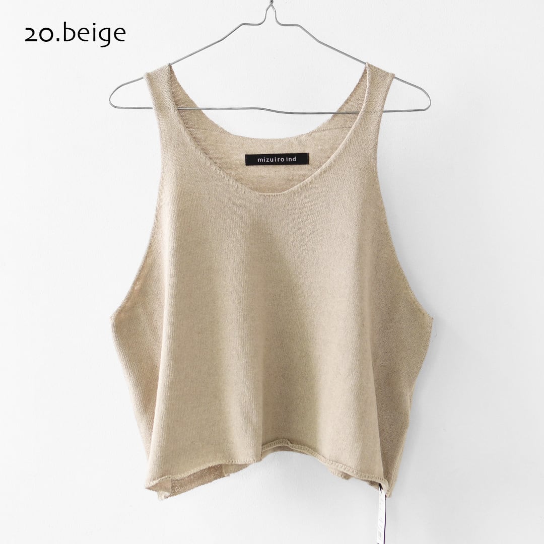 mizuiro ind [ミズイロ インド] U neck short vest [2-220043] Uネック