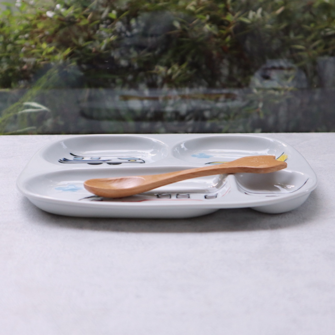 波佐見焼　プレート　新幹線　15-072