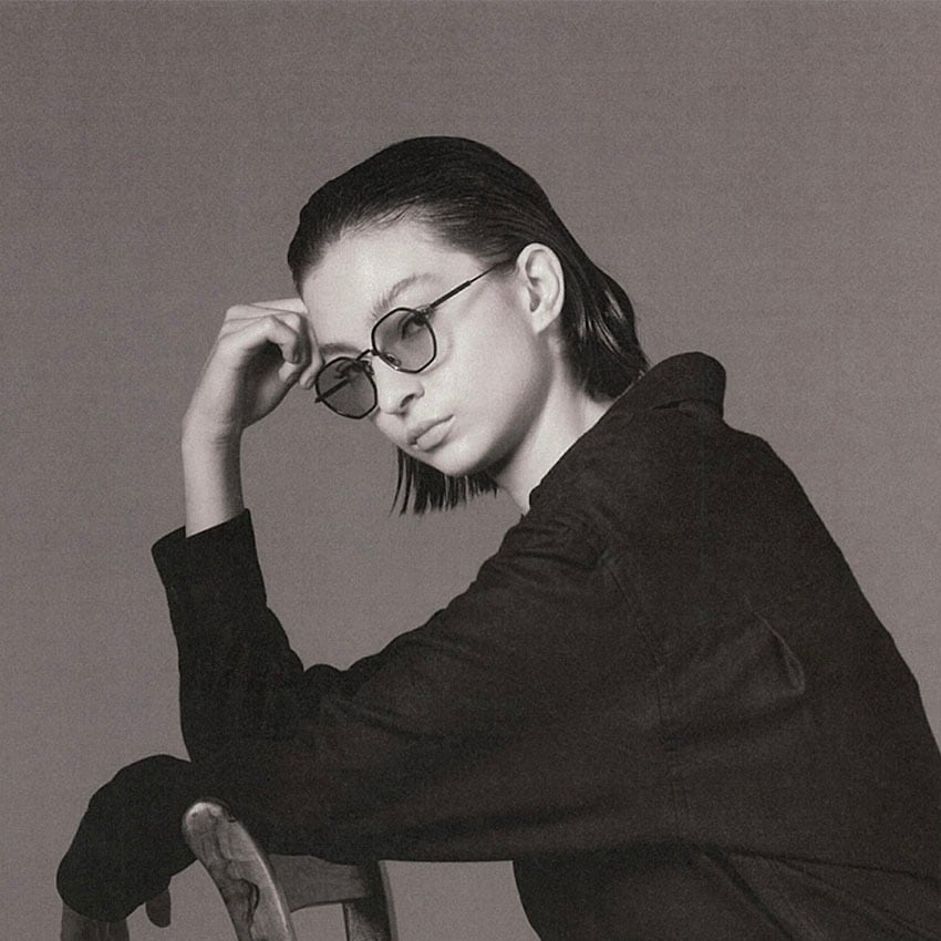 Lunetta BADA / 73/07 / 1020 WHITE GOLD - LIGHT BROWN lenses