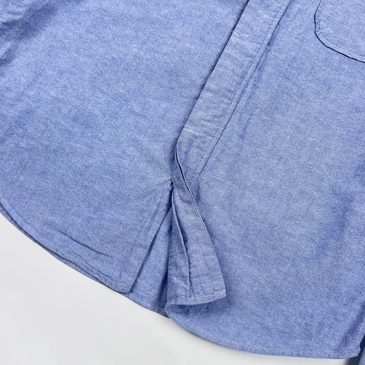 nisica ニシカ オックスフォード BD ボタンダウン 長袖シャツ 2/ブルー メンズ