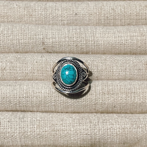 Genuine Turquoise Silver Turquoise Ring