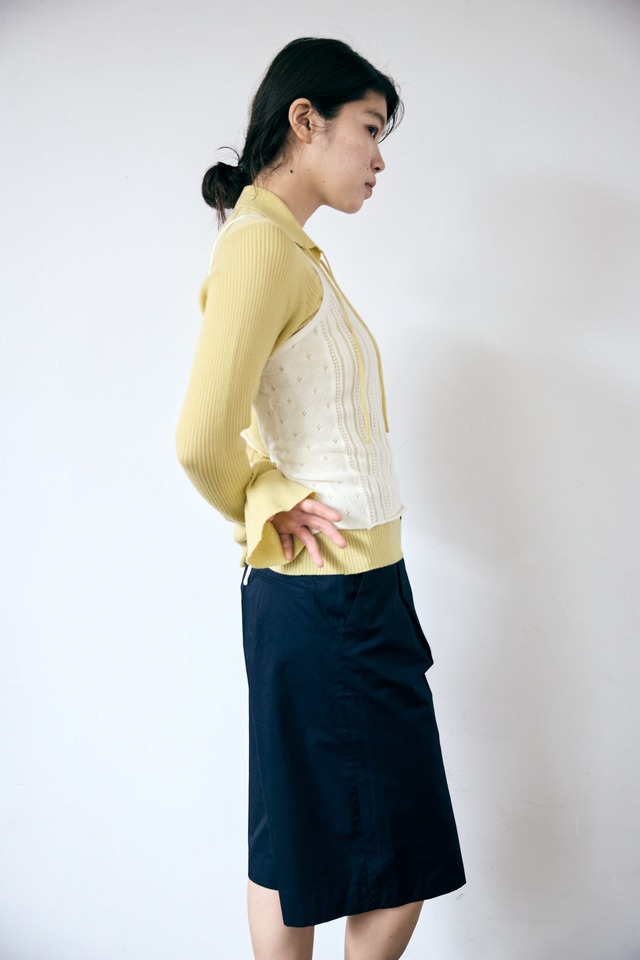 Patchwork lace camisole OFF-WHITE