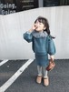女の子 ニットセットアップ キッズ 子供 ベビー ツーピース 上下セット スーツ トップス ニット セーター ニットワンピース チュール 襟付き ワンピース 子供服 冬 冬新作 パーティー クリスマス プレゼント ギフト 韓国子供服 韓国