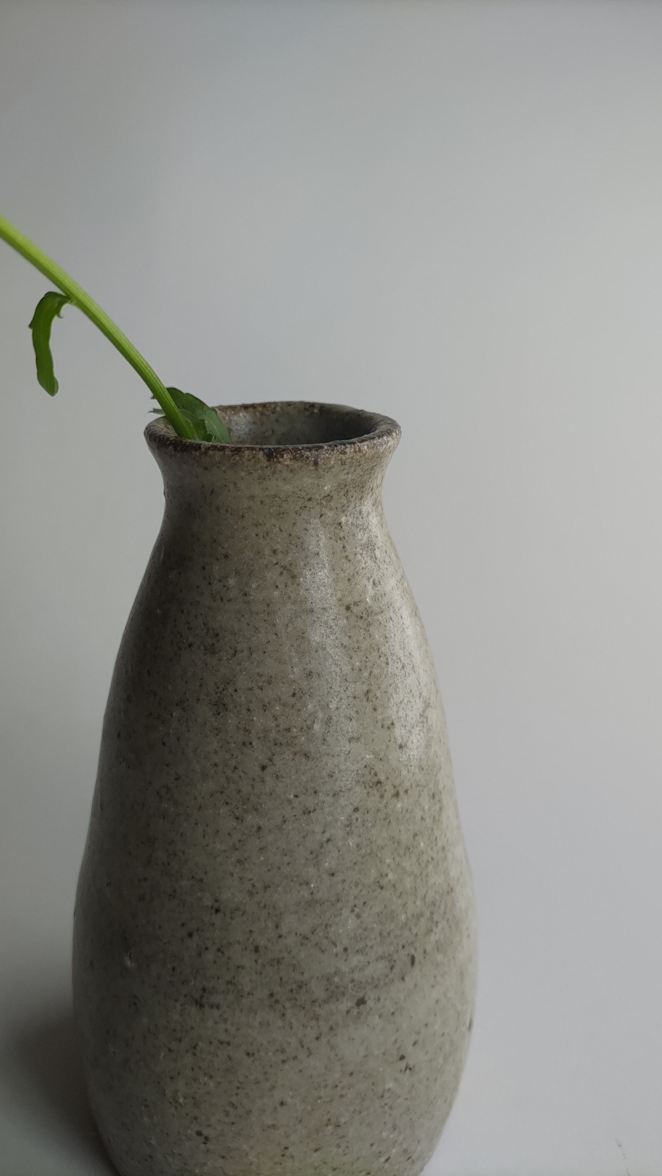 【灰釉 鎬手瓶 市野茂良】花瓶 花入れ 灰釉 鎬手瓶 市野茂良】花瓶 花入れ 灰釉 鎬手瓶