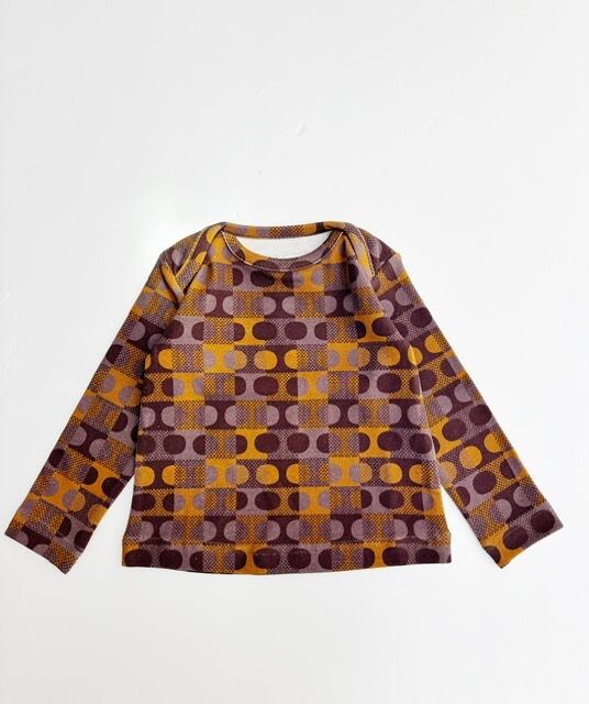 【26AW】&PAL(アンドパル)ドットTシャツ ブラウン(80/90/100/110/120)