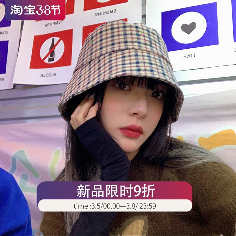 格子柄スプリングサマーカジュアル 帽子 春物 夏物 ブラック・アイド・ピーズ81130226639