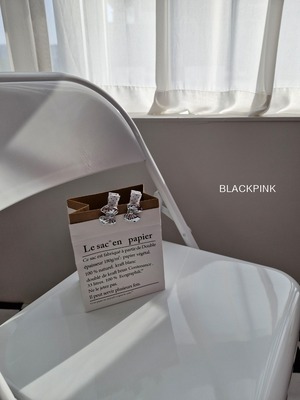 [BLACKPINK] Accessory) Silver Ribbon Dot Pin Set-up / [블랙핑크] 악세)실버리본도트핀세트