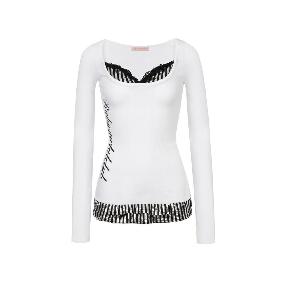 トップス babylclub Disco Frill Top White Baby metal club] Disco frill top (white) 正規品 韓国ブランド 韓国