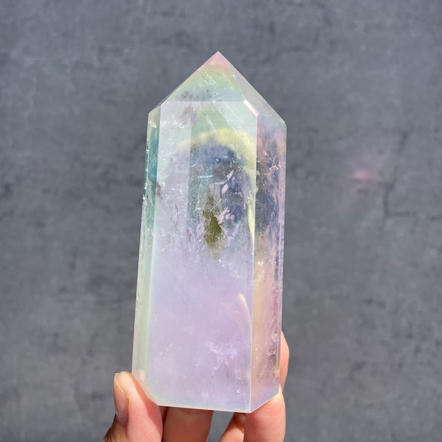 虹入り◎エンジェルオーラクォーツ タワー79✧Aura Quartz ✧天然石・鉱物・パワーストーン