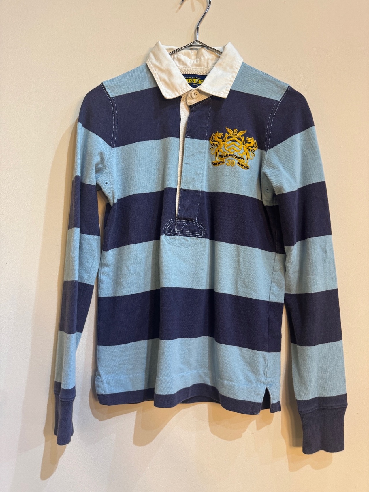 RALPH LAUREN RUGBY ボーダーラガーシャツ ブルー／ネイビー