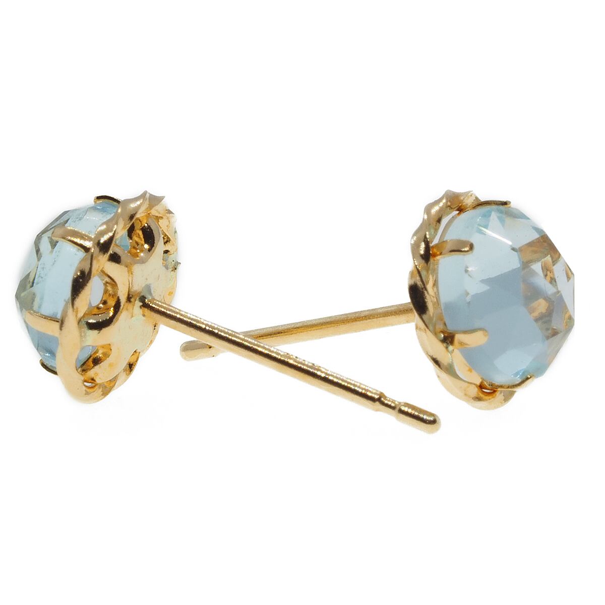 美品　K18 マリハ　オーガニックジェムズ Ｍ　ピアス　ブルートパーズ MARIHA Organic Gems M ピアス K18YG ブルートパーズ MARIHA