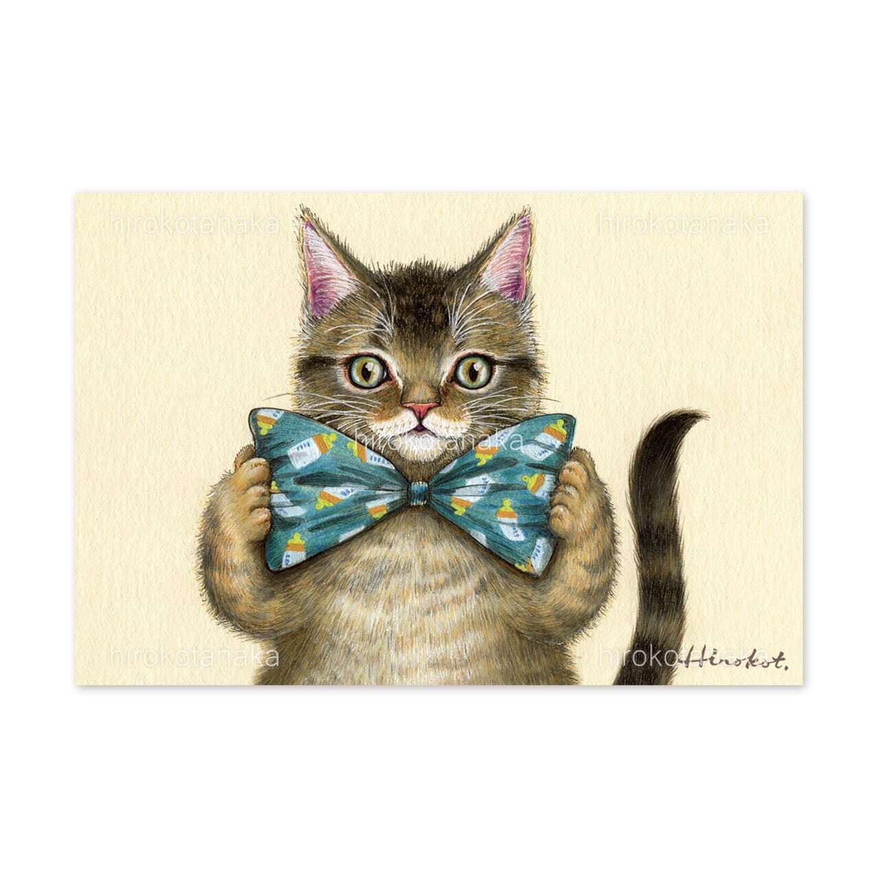 しま模様が素敵でしょ? キジトラ・茶トラポストカードセット 9枚