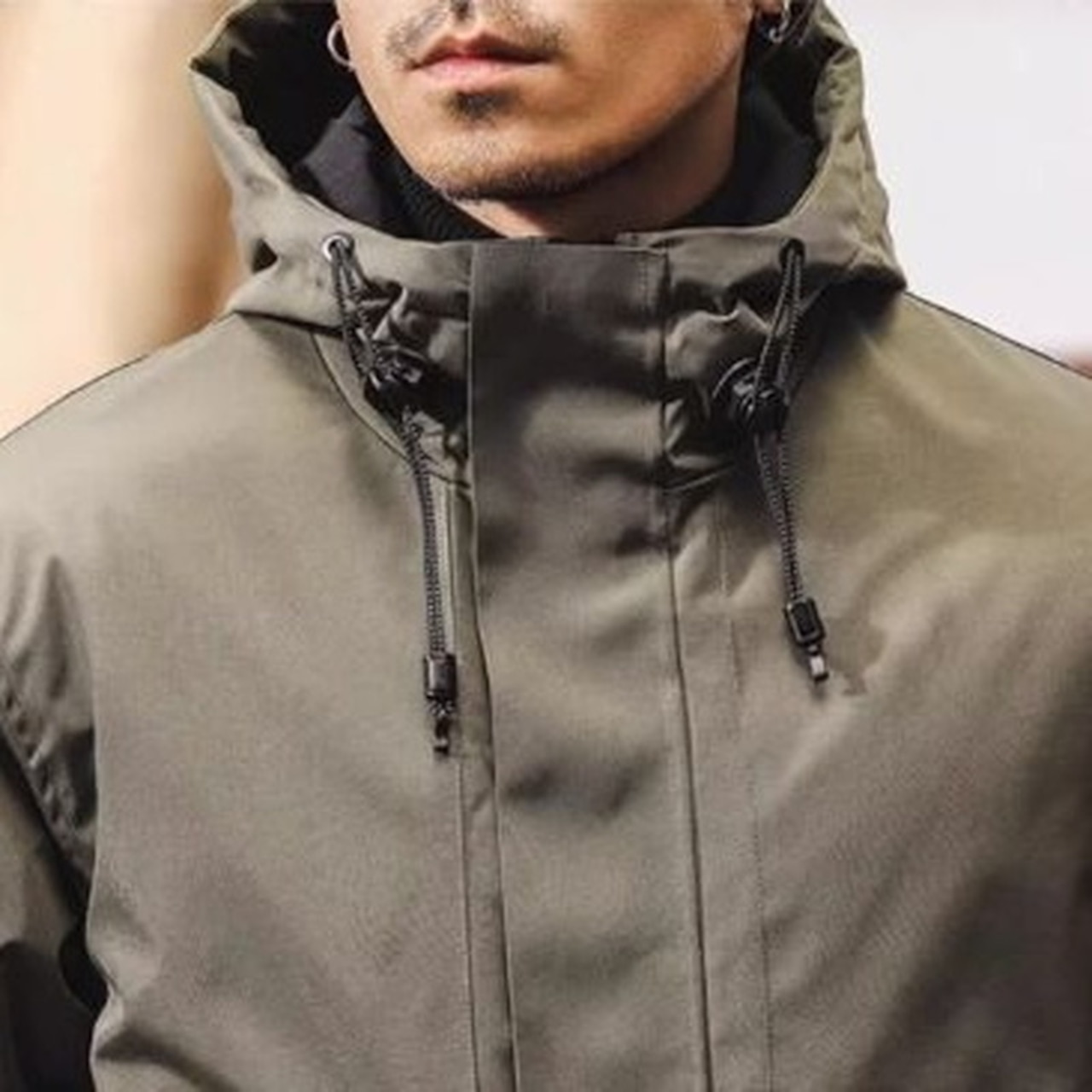 Zip-Up Long Sleeve Patch Pocket Hip-Length Jacket ◇2color H0932